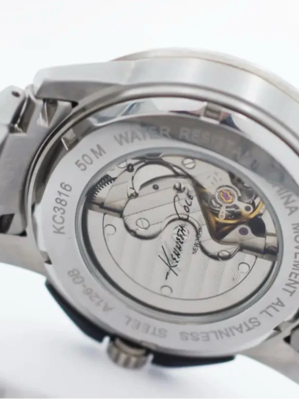 Kenneth Cole Silver and gunmetal Multi-Function Men's Bracelet Watch